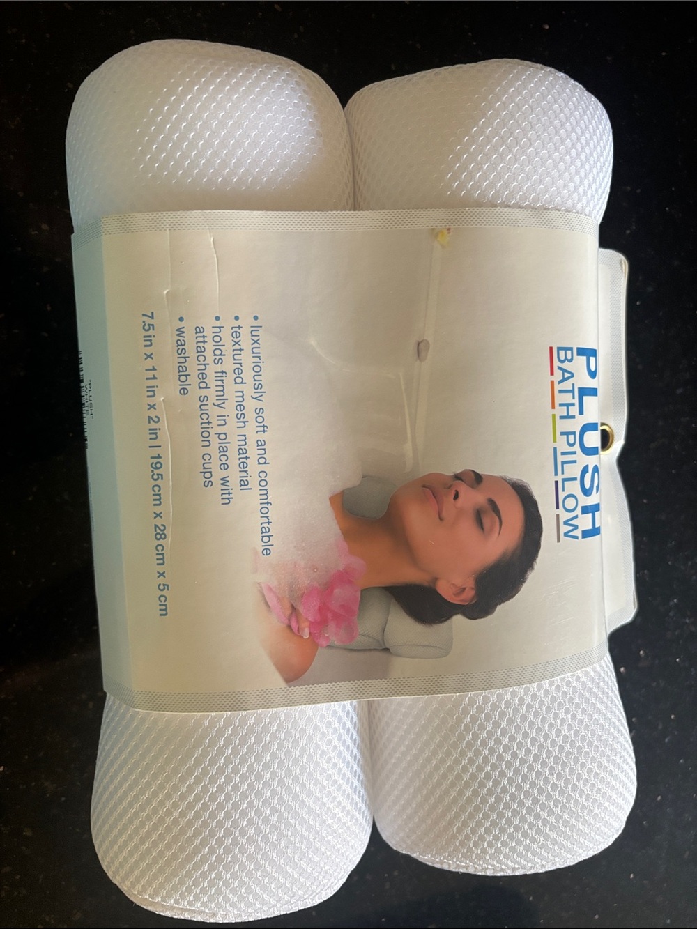Splash Plush Bath Pillow in White